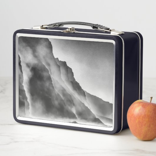 Nebel auf den Felsen Metall Brotdose (Beispiel)