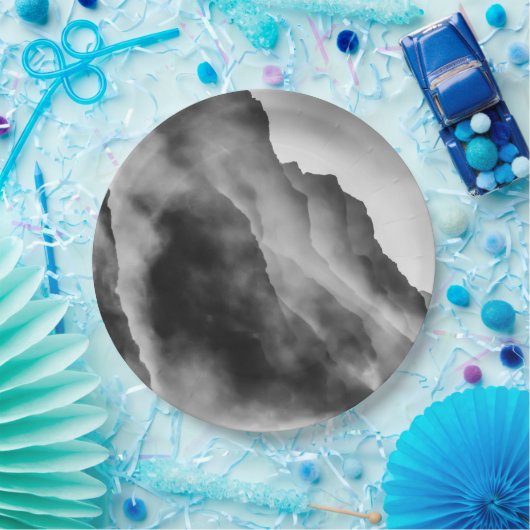 Nebel auf den Felsen Pappteller (Party)