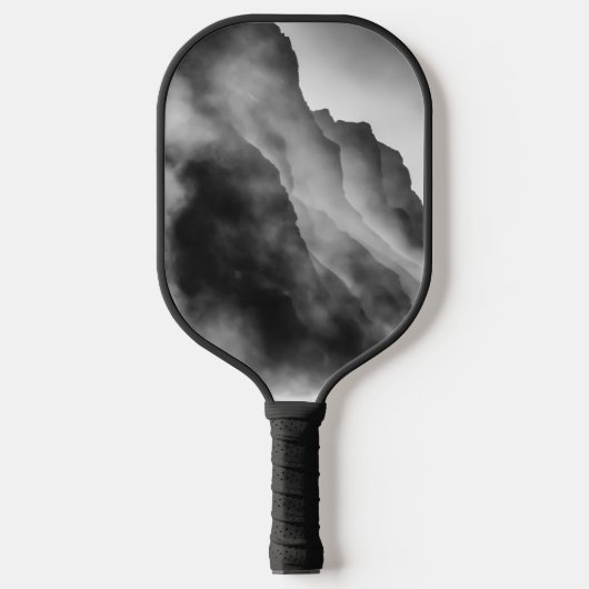 Nebel auf den Felsen Pickleball Schläger (Vorderseite)