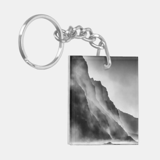 Nebel auf den Felsen Schlüsselanhänger (Vorderseite links)