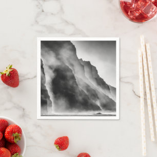 Nebel auf den Felsen Serviette