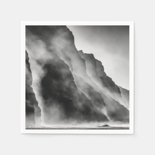 Nebel auf den Felsen Serviette (Vorderseite)