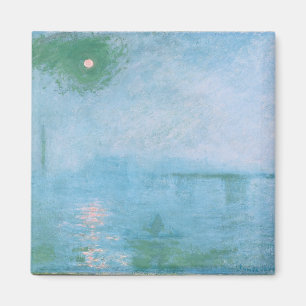 Nebel auf der Themse (von Claude Monet) Magnet