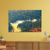 Nebel auf einem einsamen Herbstfeld Leinwanddruck (Insitu (Wohnzimmer))