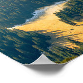 Nebel auf einem einsamen Herbstfeld Poster (Ecke)