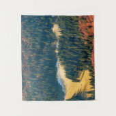 Nebel auf einem einsamen Herbstfeld Wandteppich (Vorderseite)