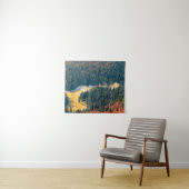 Nebel auf einem einsamen Herbstfeld Wandteppich (Beispiel (Horizontal))