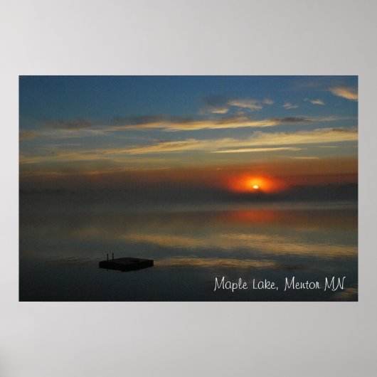 Nebel auf Maple Lake Poster (Vorne)