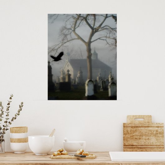 Nebel bei Dämmerung Poster (Küche)