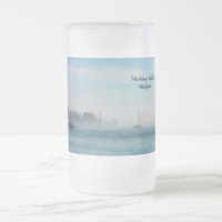 Nebel bei Mackinac Hafen Mattierte Tasse
