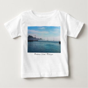 Nebel bei Mackinac Harbour Baby T - Shirt