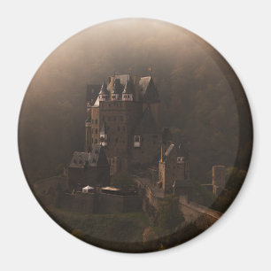 Nebel Burg Eltz Schlosses morgens Magnet