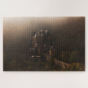 Nebel Burg Eltz Schlosses morgens Puzzle