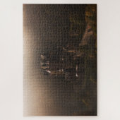 Nebel Burg Eltz Schlosses morgens Puzzle (Vertikal)