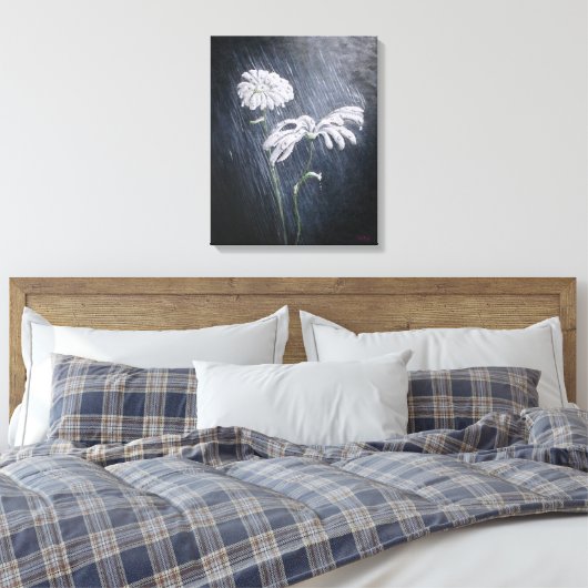 Nebel-Daisy Leinwanddruck (Insitu (Schlafzimmer))