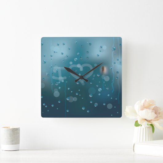 Nebel der Liebe Quadratische Wanduhr (Zuhause)