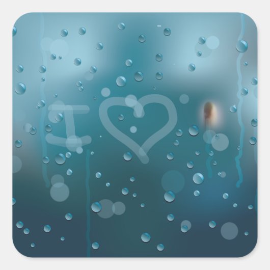 Nebel der Liebe Quadratischer Aufkleber (Vorderseite)