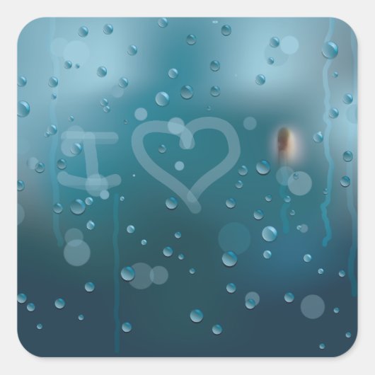 Nebel der Liebe Quadratischer Aufkleber (Vorderseite)