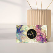 Nebel der Wasserfarbe Gold Mandala Moderne Visitenkarte