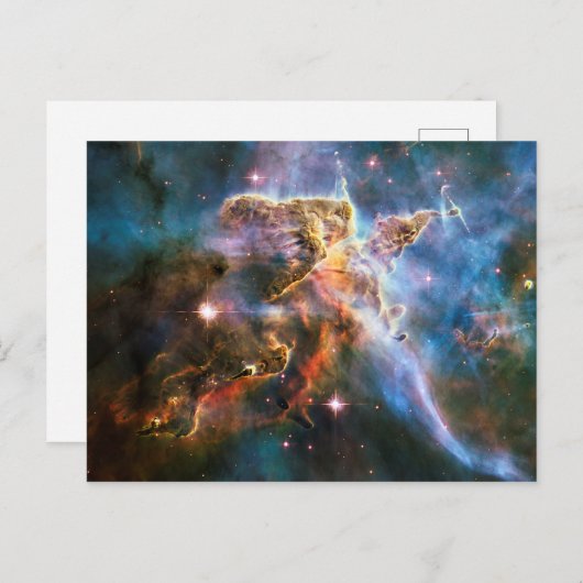 Nebel der Weltraumgalaxie. Universe Sterne. Hubble Postkarte (Vorne/Hinten)