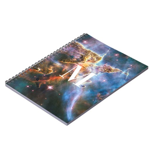 Nebel der Weltraumgalaxie. Universe Sterne. Monogr Notizblock (Linke Seite)