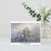Nebel des Morgennebels in den Bergen Postkarte (Stehend Vorderseite)