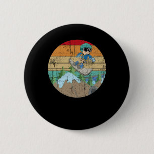 Nebel Dunkelheit Tücke Vintage-Halloween-Szene - S Button