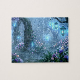 Nebel-Echos aus dem Garten des blauen Nebels Puzzle