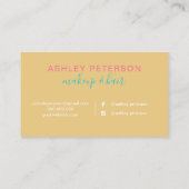 Nebel-Goldmarmor-Haarschminktypografie Visitenkarte (Rückseite)