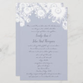 Nebel Gray Vintag Floral Wedding (Vorne/Hinten)