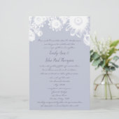 Nebel Gray Vintag Floral Wedding (Stehend Vorderseite)