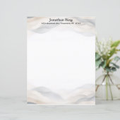 Nebel-Hügel Schreibwarenpapier (Stehend Vorderseite)