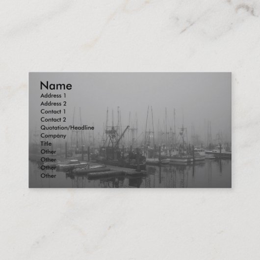 Nebel im Hafen Visitenkarte (Vorderseite)