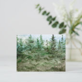 "Nebel in den Kiefern" Postkarte (Stehend Vorderseite)