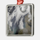 Nebel in der Nordsee Silbernes Ornament (Links)