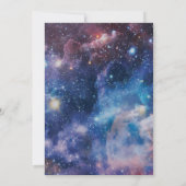 Nebel Kosmische Raumgalaxie farbig Einladung (Rückseite)