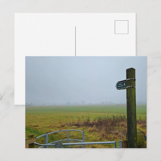 Nebel Postkarte (Vorne/Hinten)