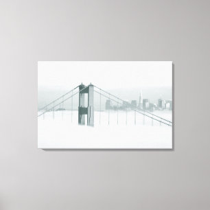 Nebel rollt durch die Bucht von San Francisco 2 Leinwanddruck
