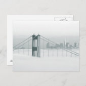 Nebel rollt durch die Bucht von San Francisco 2 Postkarte (Vorne/Hinten)