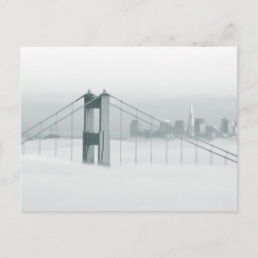 Nebel rollt durch die Bucht von San Francisco 2 Postkarte (Vorderseite)