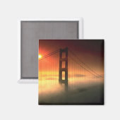 Nebel Shrouded Golden Gate Magnet (Vorderseite/Rückseite)