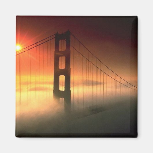 Nebel Shrouded Golden Gate Magnet (Vorne)