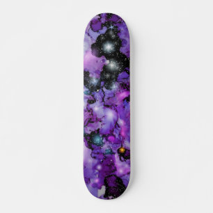 Nebel-Sterne im lila Weltraum 7 3/4" Skateboard De