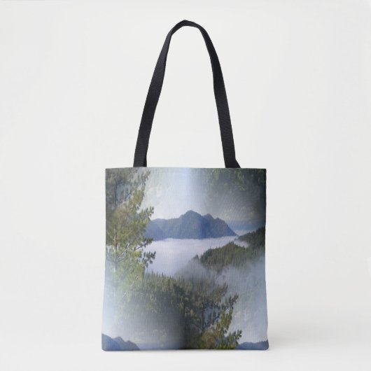 Nebel über den Bergen... Tasche (Vorderseite)