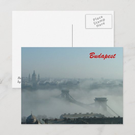 Nebel über der Donau Postkarte (Vorne/Hinten)