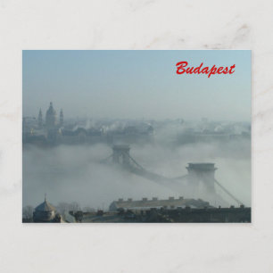 Nebel über der Donau Postkarte