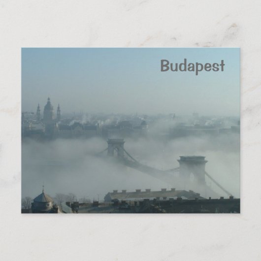 Nebel über der Donau Postkarte (Vorderseite)
