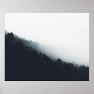 Nebel über Diagonalschichten Poster