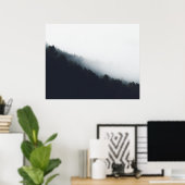Nebel über Diagonalschichten Poster (Heimbüro)