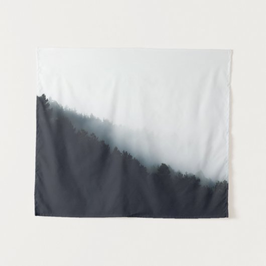 Nebel über Diagonalschichten Wandteppich (Vorderseite (Horizontal))